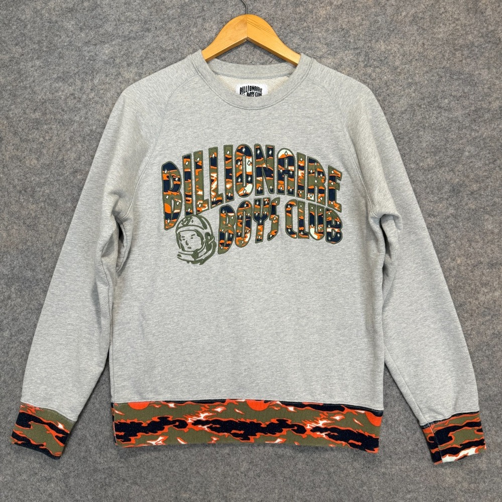Billionaire Boys Club Camo Sweatshirt Mens Medium Embroidered Green Tiger Army